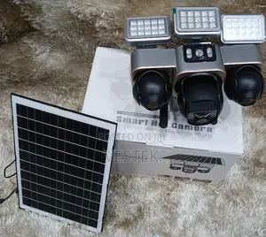 V380pro Triple Lens Solar Powered CCTV Camera All PTZ With Lights
