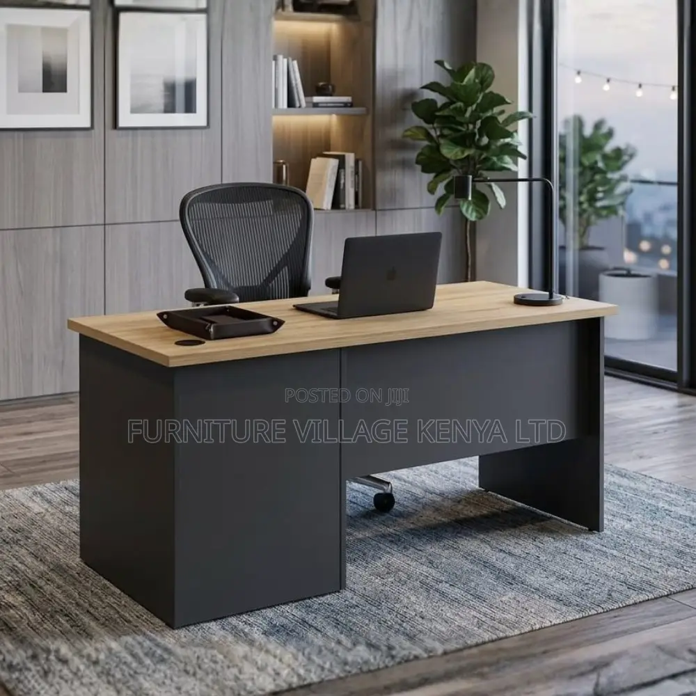 Office Desk; 1.2 Meter Executive Office Desk With Cupboard Storage