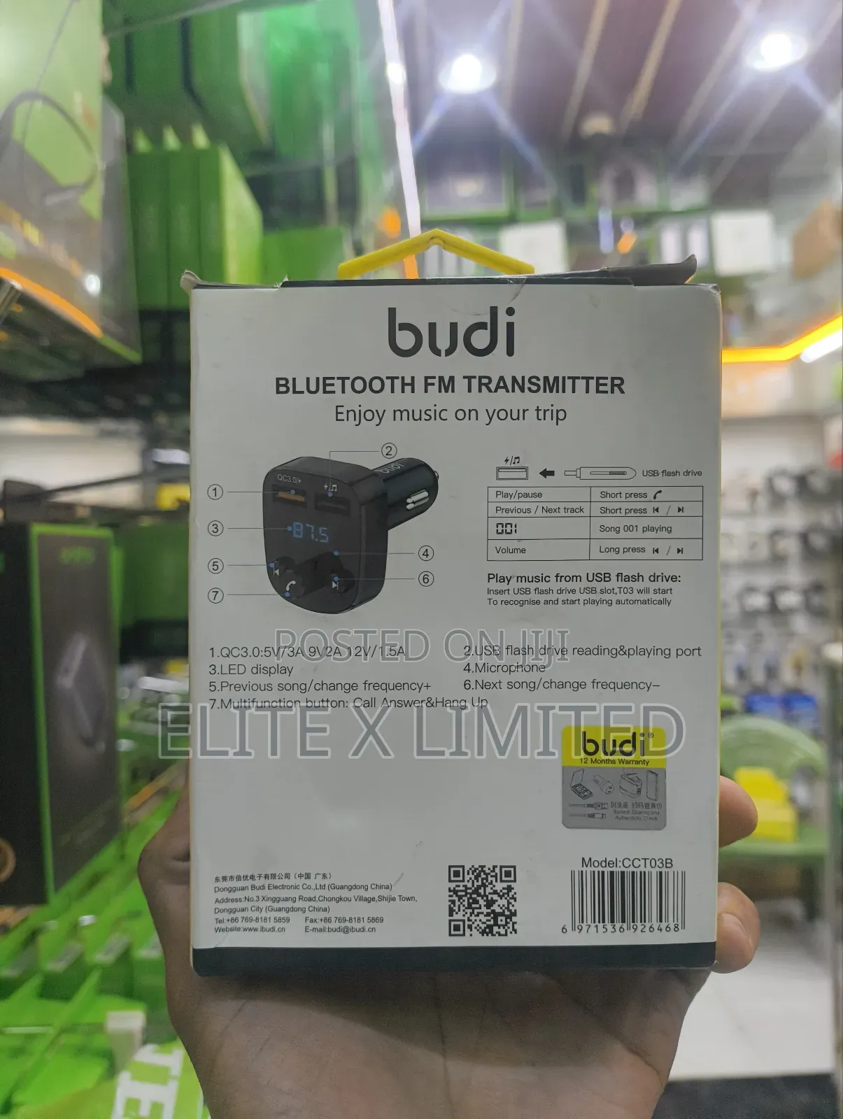 Budi 18w Bluetooth Fm Transmitter