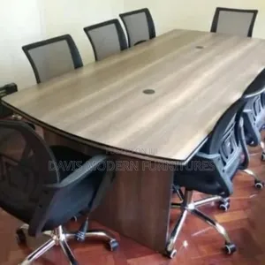 Conference Table With Six Office Chairs