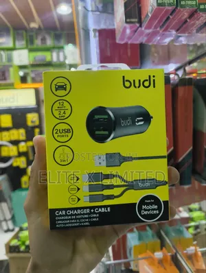 Budi 12w Car Charger + Cable