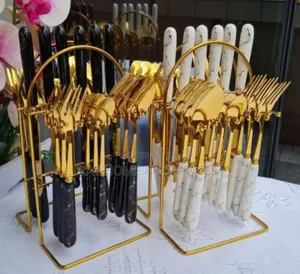 Heavy Marble Cutlery Set