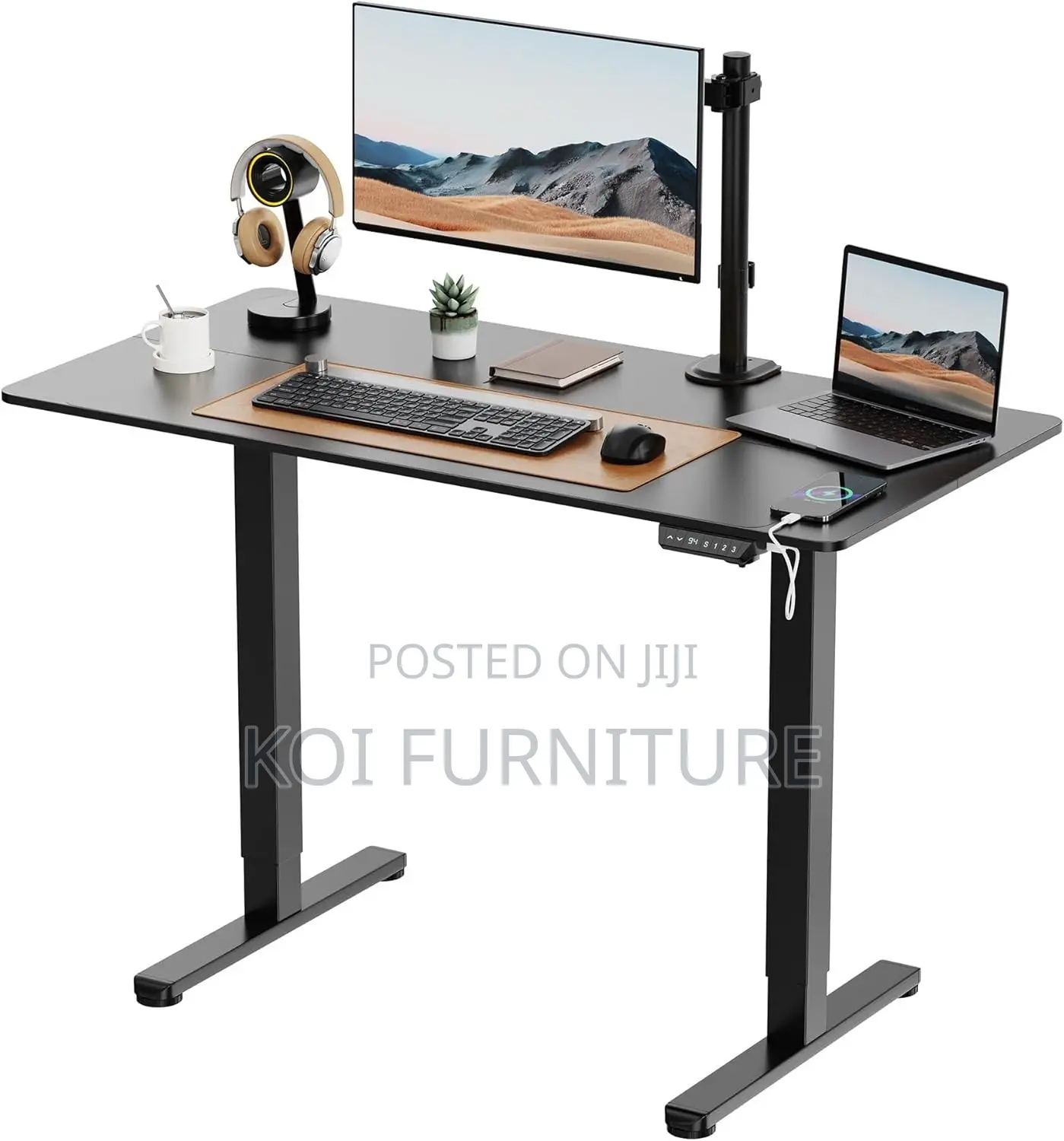 Office Desk; 1.4m Modular Advanced Crafted Adjustable Electric Desk