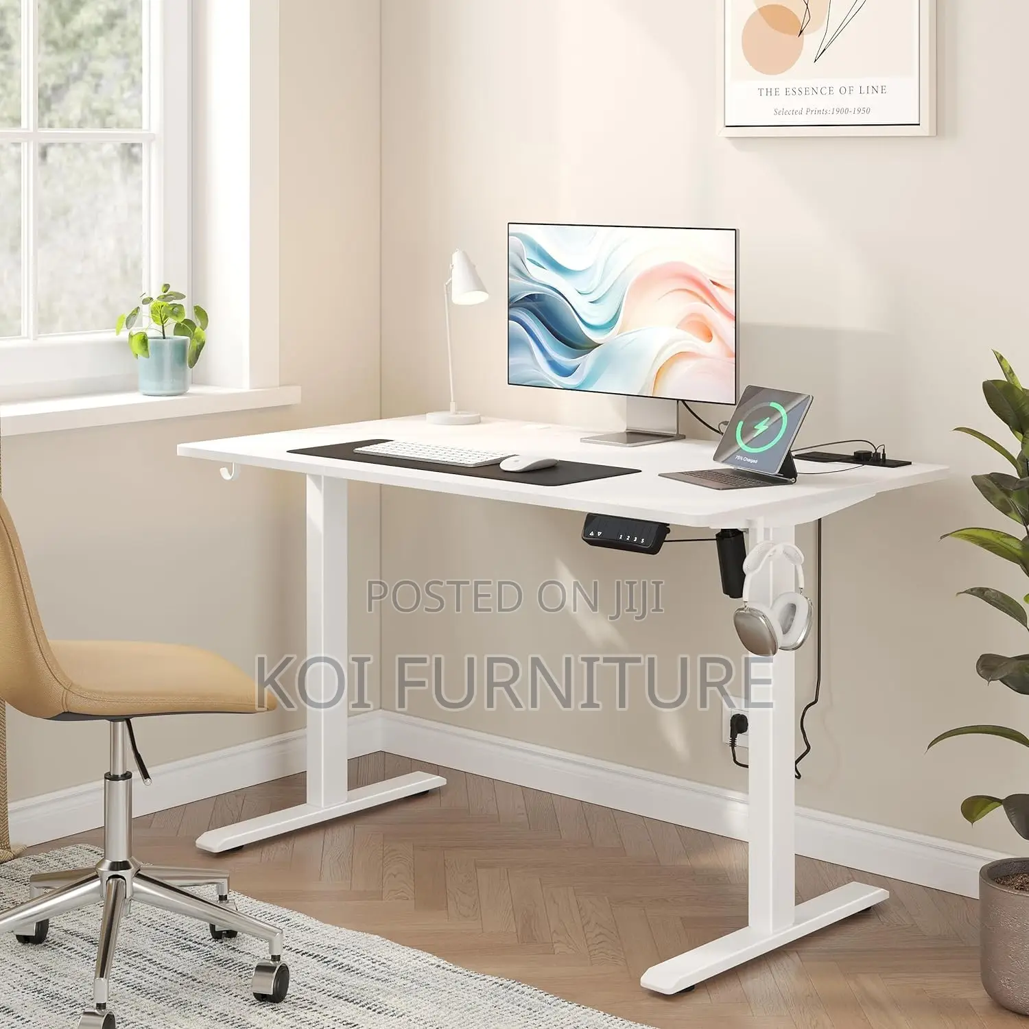 Office Desk; 1.4m Modular Advanced Crafted Adjustable Electric Desk