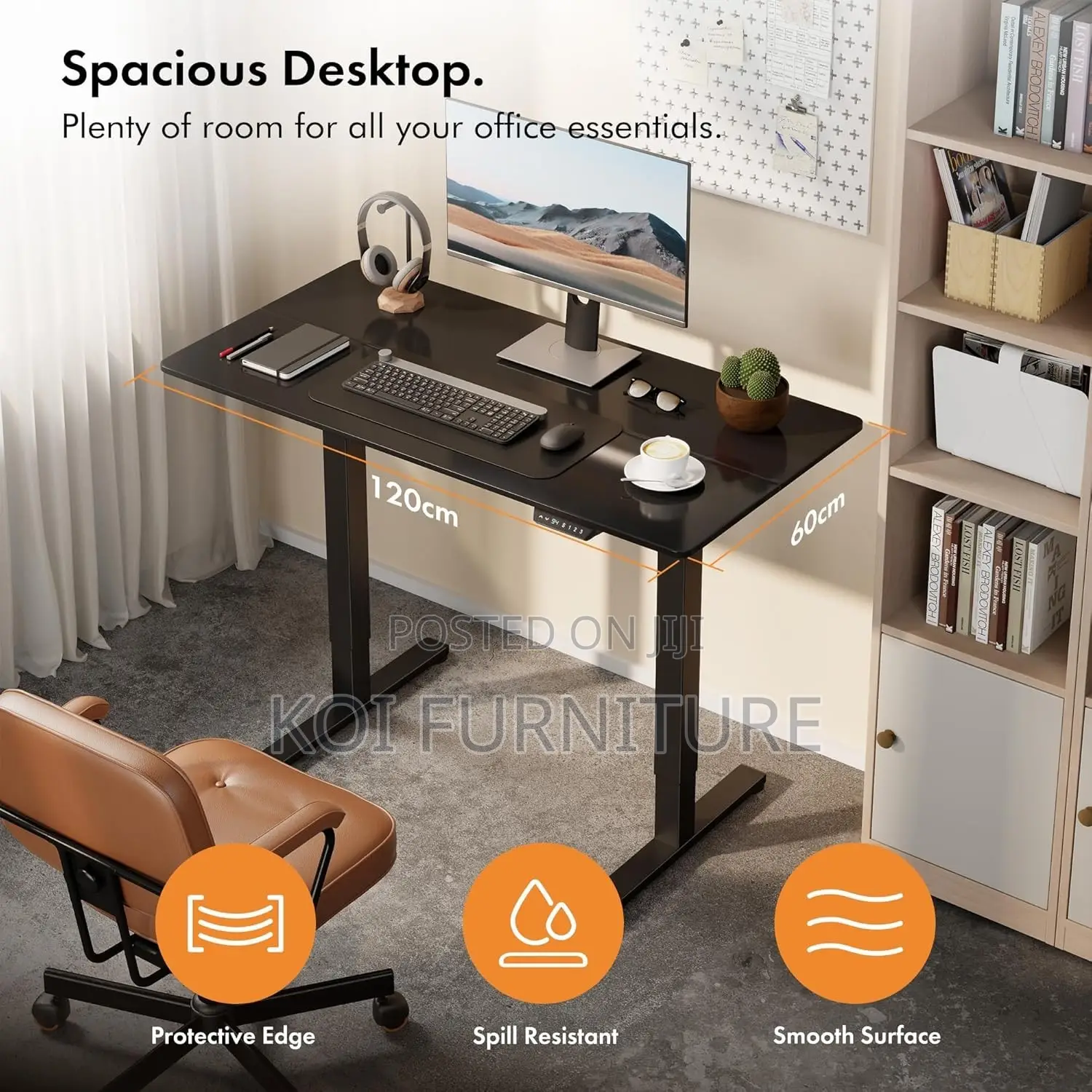 Office Desk; 1.4m Modular Advanced Crafted Adjustable Electric Desk