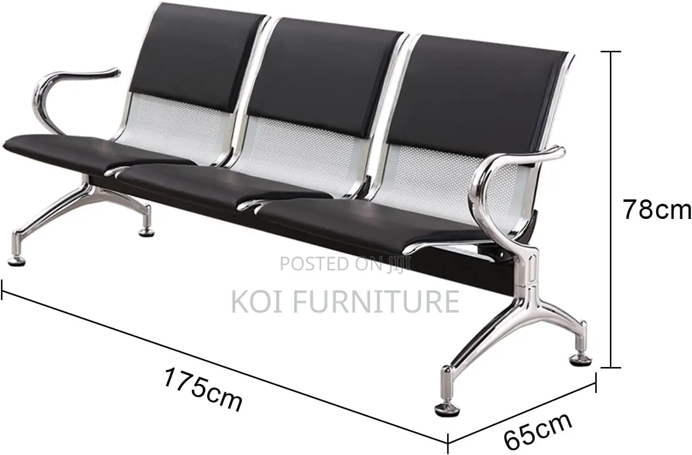 Office Bench; Comfortable Three Seaters Office Reception Stable Bench