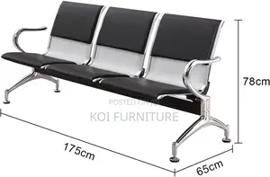 Office Bench; Comfortable Three Seaters Office Reception Stable Bench