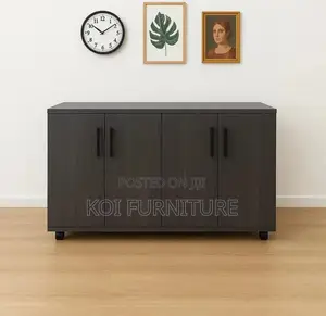 Office Cabinet; Four Doors Wooden Executive Storage Cabinet Credenza