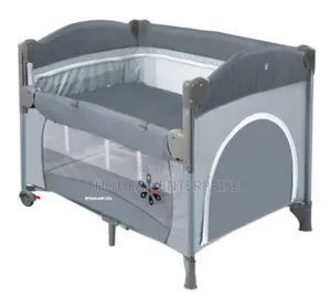 Grey Baby Playpen Bed Foldable and Portable