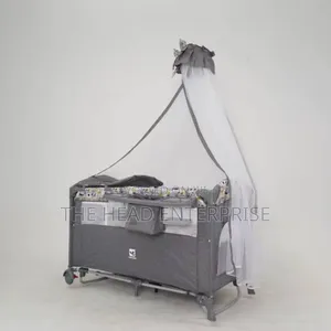 Grey Toddler Playpen Bed 4 Months and Above