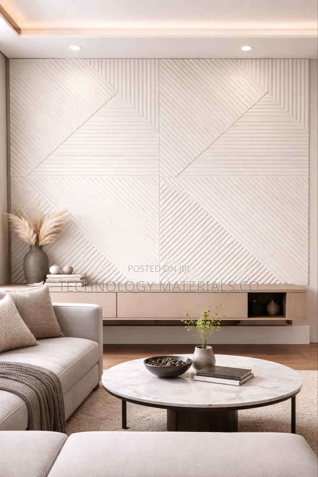 Modern 3d Pu Wall Panel – Decorative Geometric Interior Wall Cladding