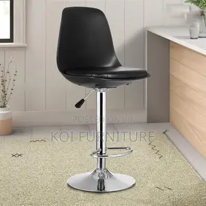 Barstools; Upholstered Leather 360 Swivel Barstools