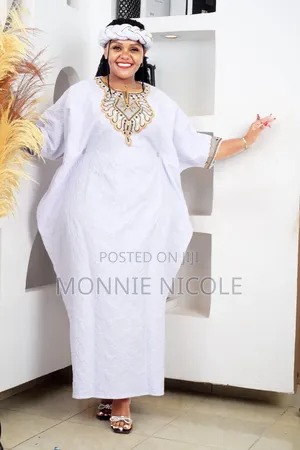 Classy White West Africa Bubu/Dresses With Headgear