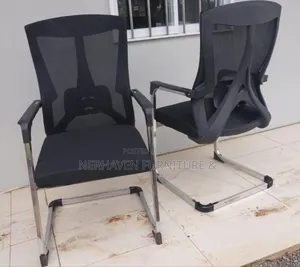 Office Visitors Chair Leather Padded Guest Seat