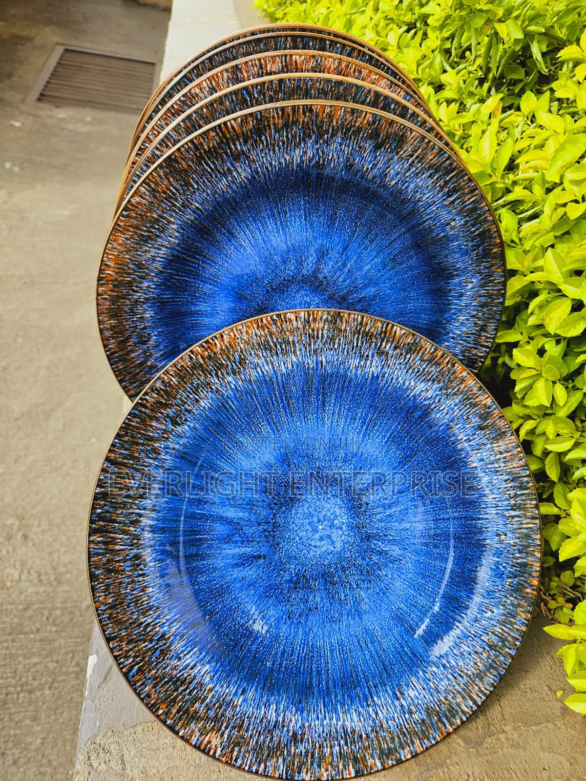 10.5inch Cat Eye Blue Dinner Plate