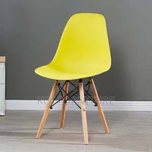 Dining Chaisr; Eames Plastic Dining Chair With Wooden Legs