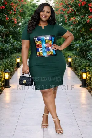Beautiful Green Tshirt Dress.Sleek Chic