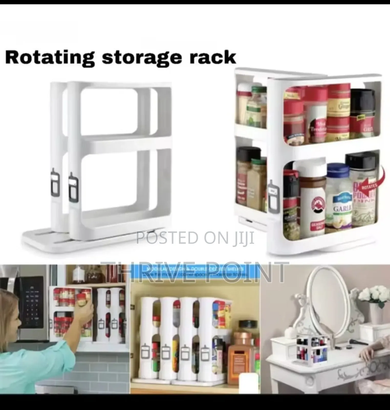 Pull Out Rotating Spice Rack