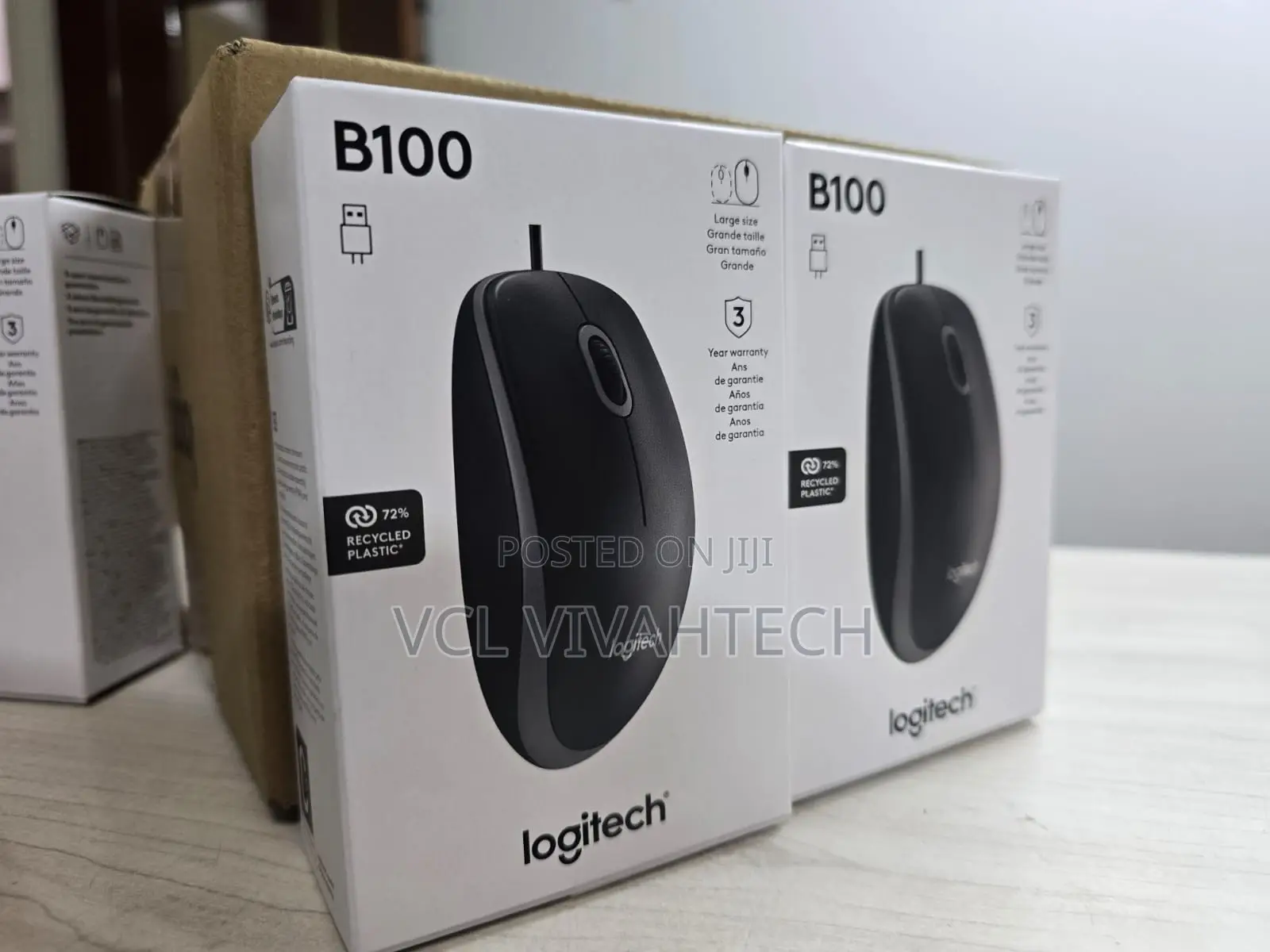 Logitech B100 Wired Mouse Black