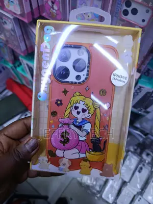 Usagi Sailor Moon Cute Cartoon Hard Case for iPhone 15 Pro Max -Orange