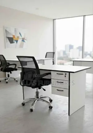 Mesh Back and White Desk