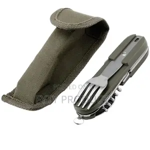 7-in-1 Stainless Steel Foldable Knife Spoon Fork Set