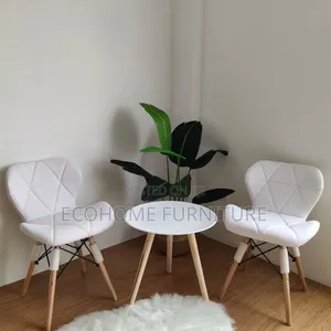 Eames Leather Visitor Seat-White