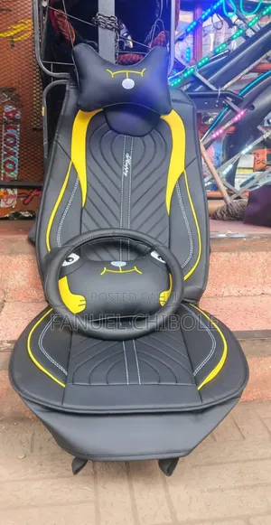Heavy Duty Seat Covers With Steering Cover and Headrest