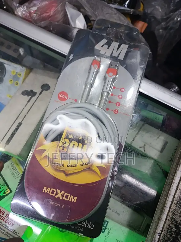 Moxom Lightning 30w Fast Charging Data Cable 4-Meter
