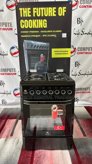Everest Black BJS 3gas+1hotplate With Gas Sensor-60*60