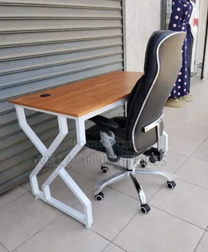 Home Study Tables and Leather Chair