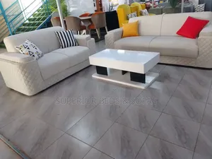 Cream Modern Sofa ( 3 Seater + 2 Seater)