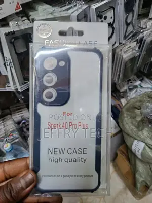 Tecno Spark 40 Pro Plus (+) Transparent, Clear and Colorless With Blac