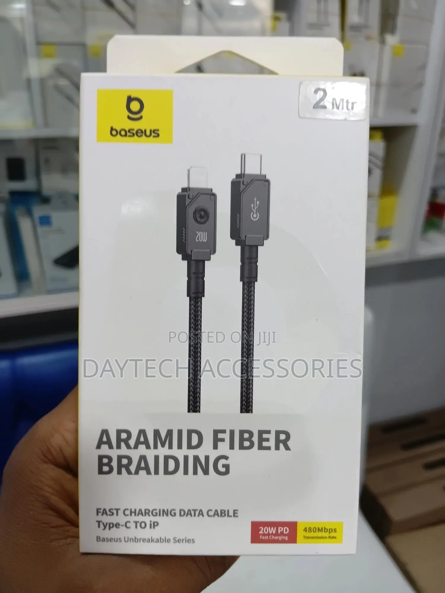Baseus Unbreakable Series Fast Charging Cable Usb-C to Lightning - 2m