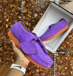 Purple Suede and Orange Crepe Sole Color Clarks Size 39-45