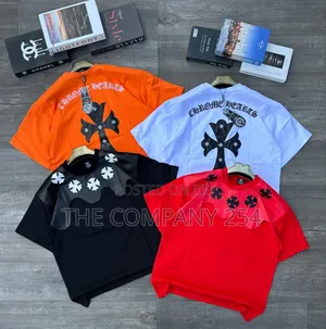 Quality Cotton Unisex Chrome Hearts Designer Round Neck T Shirts