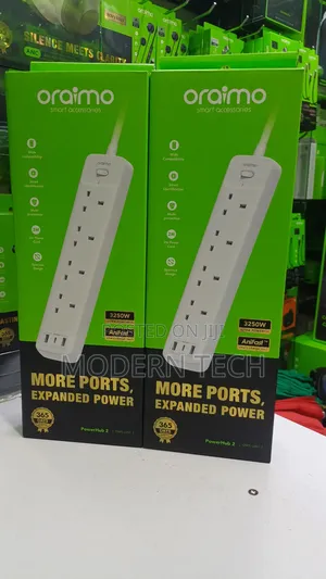 Oraimo Powerhub C 7-in-1 Extension (2m, 4 Sockets + 3 Usb)