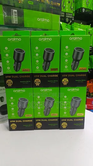 Oraimo 69w Dual Fast Car Charger (Usb‐C + Usb‐A)