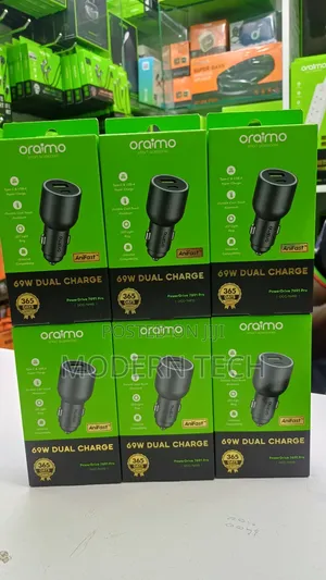 Oraimo Powerdrive Pro 69w High‐Speed Dual Car Charger