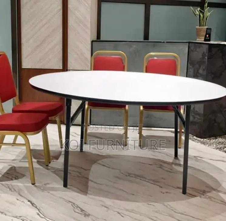 Office Table; 1.8m Rpound Foldable Simple Style Boardroom Table