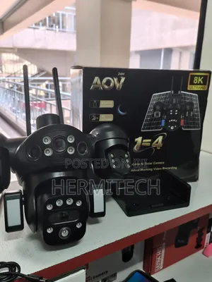 4lens CCTV Solar Powered Dual Panels 4g Smart With Alarm Notification