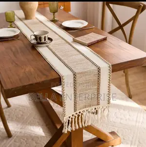 Available Elegant Style Cotton Decoration Table Runner Set