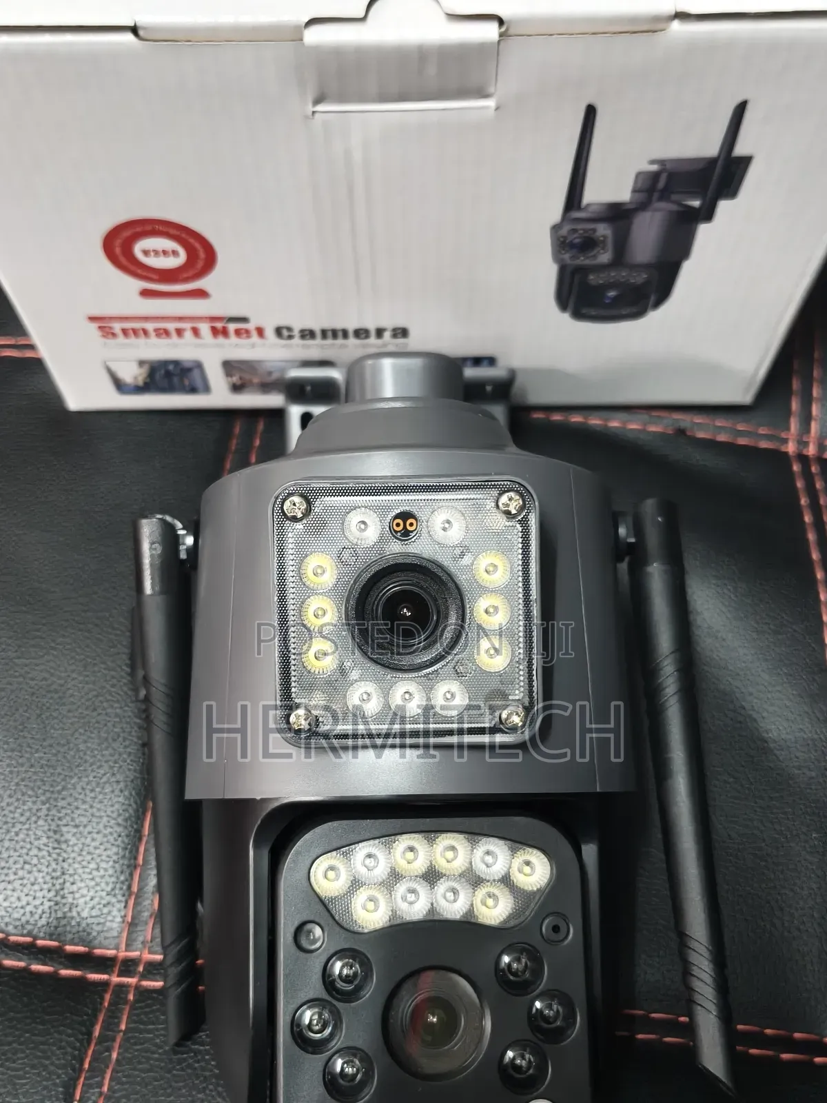 Global Use 4g Support Electric CCTV Dual Lens With Ethernet Cable