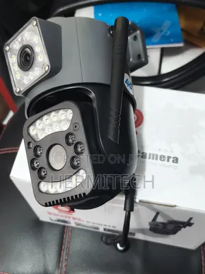 Global Use 4g Support Electric CCTV Dual Lens With Ethernet Cable