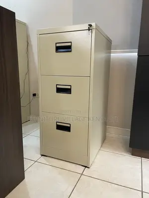 Office Cabinet; 3- Drawer Heavy -Duty Metallic File Cabinet