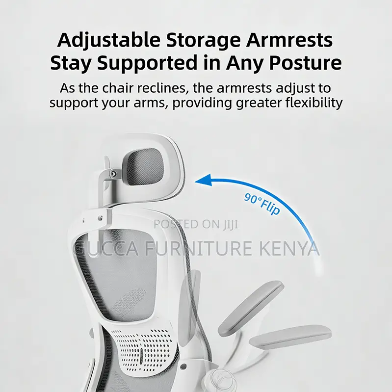 Imported Swivel White Mesh Study Chair