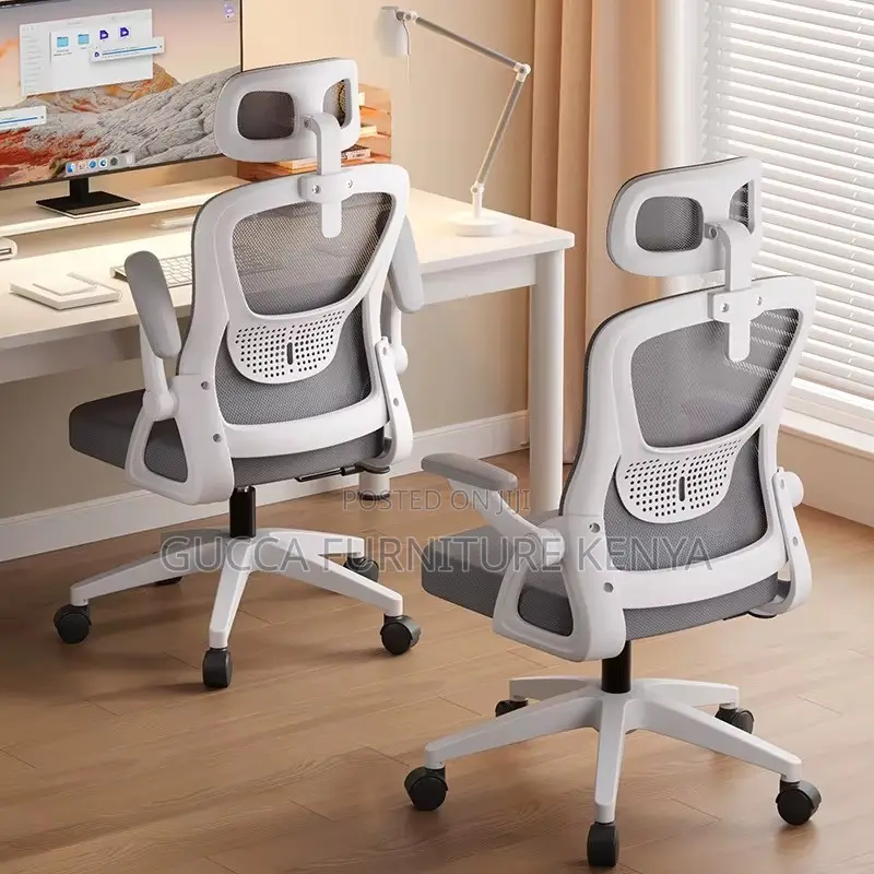 Imported Swivel White Mesh Study Chair