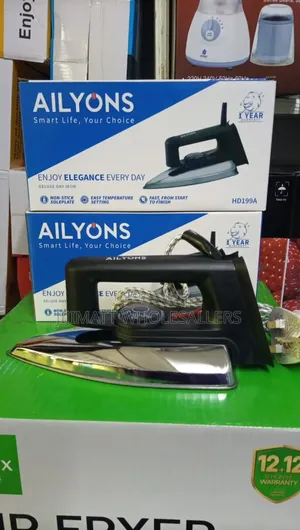 Ailyons Electric Dry Iron Box Silver Black (1yr Wrty)