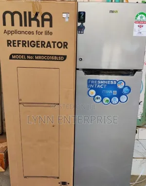 *Mika 168litres Double Door Fridge