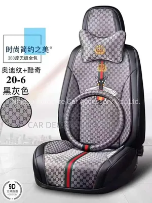 Universal 5 Seater Full Set Breathable Leather Gucci Car Seat Covers